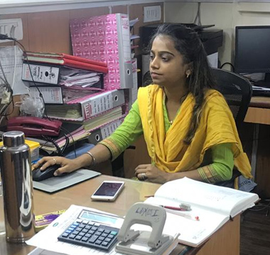 Accountant on office desk