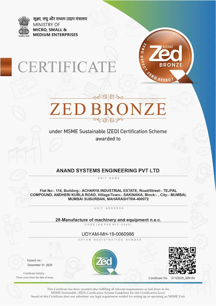 MSME ZED Bronze Certification