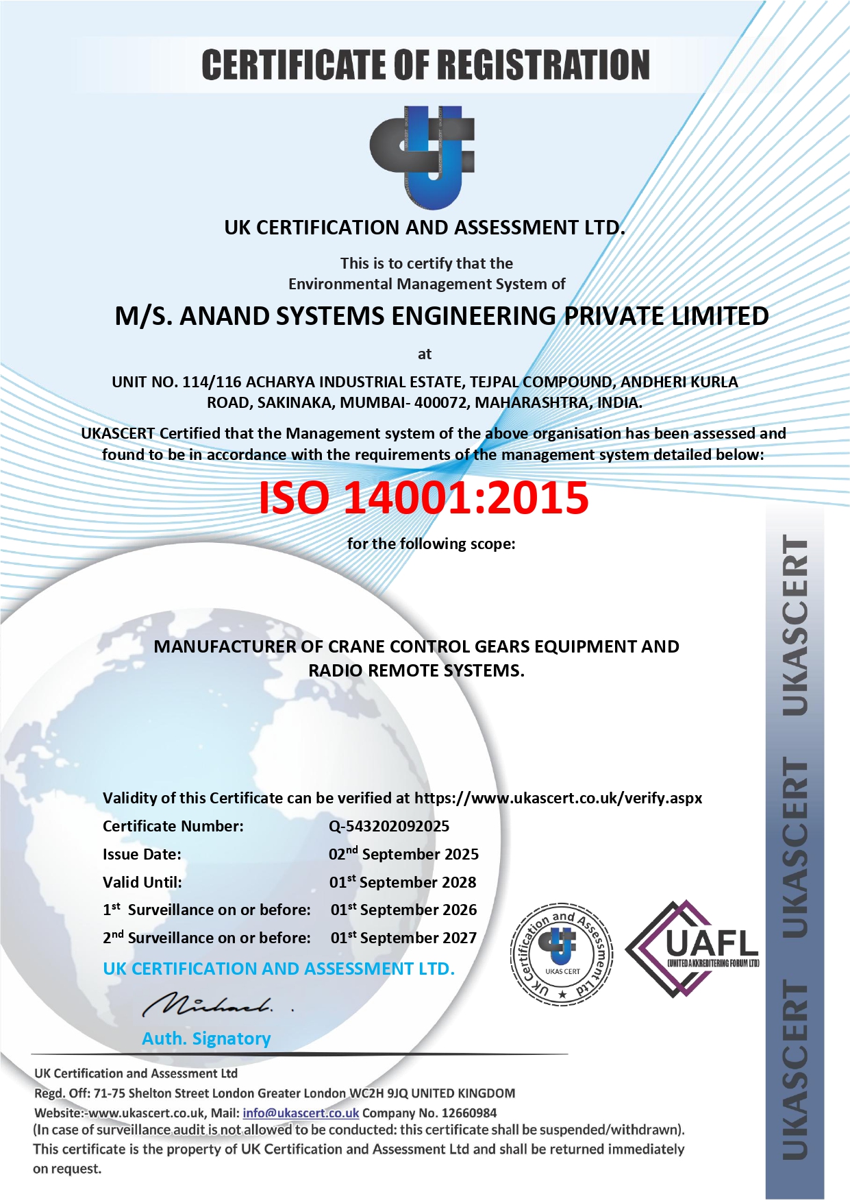 ISO 14001:2015 Certification