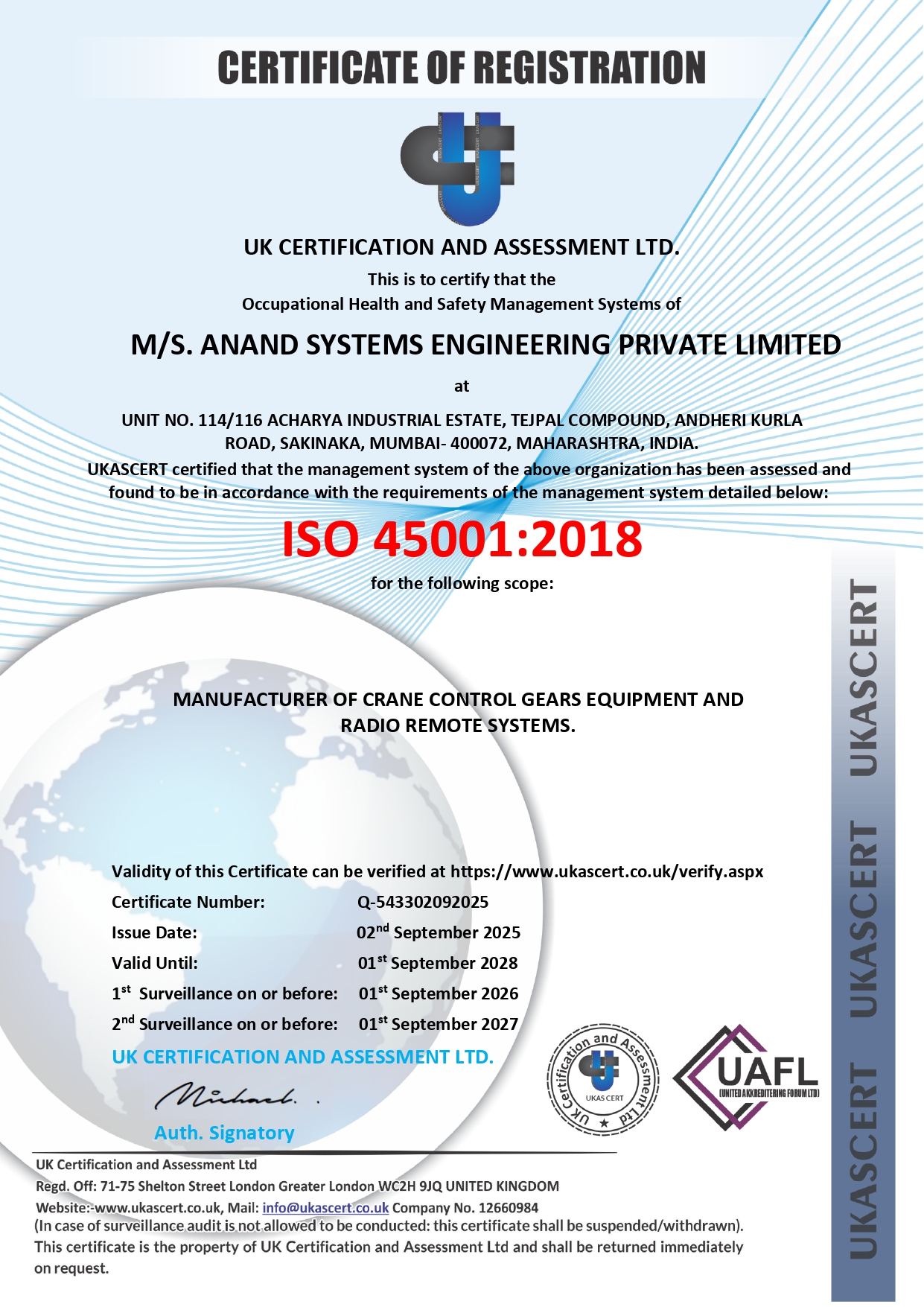 ISO 45001:2018 Certification