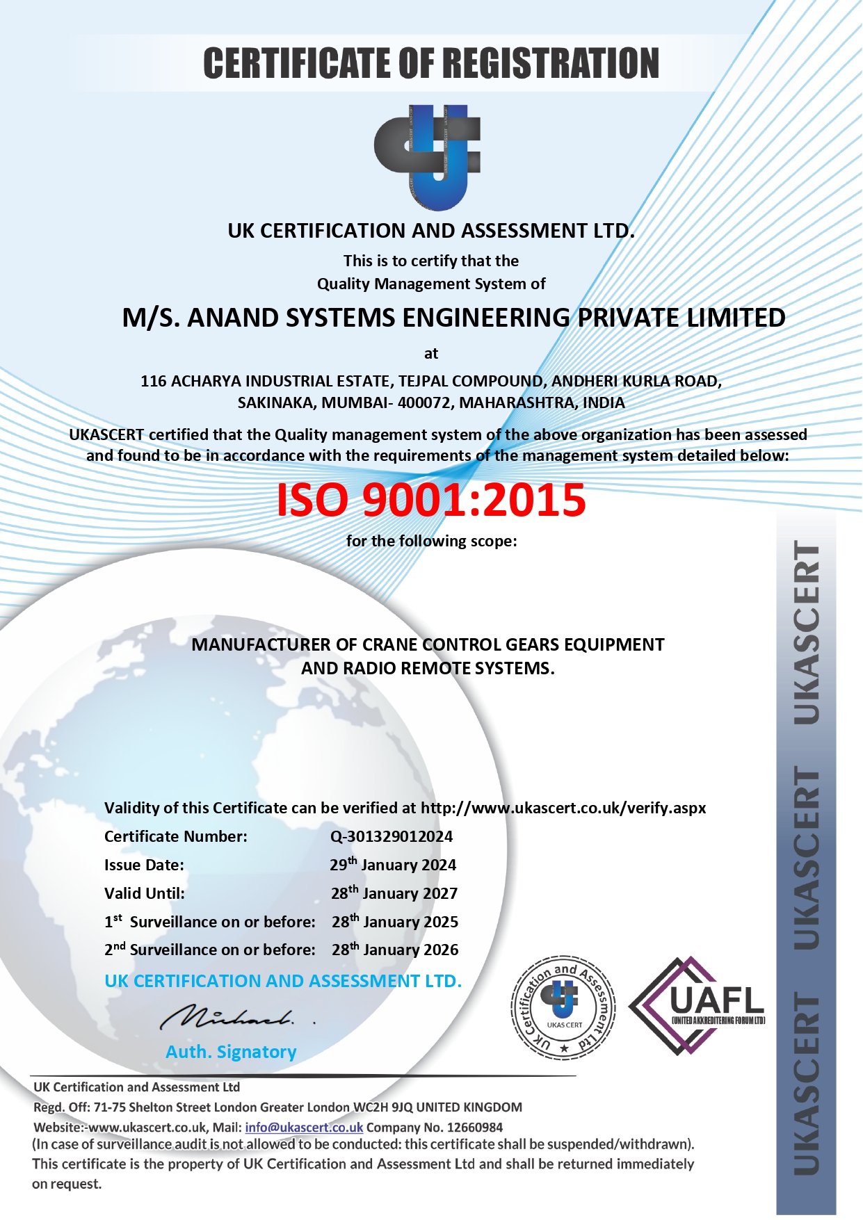 ISO 9001:2015 Certification