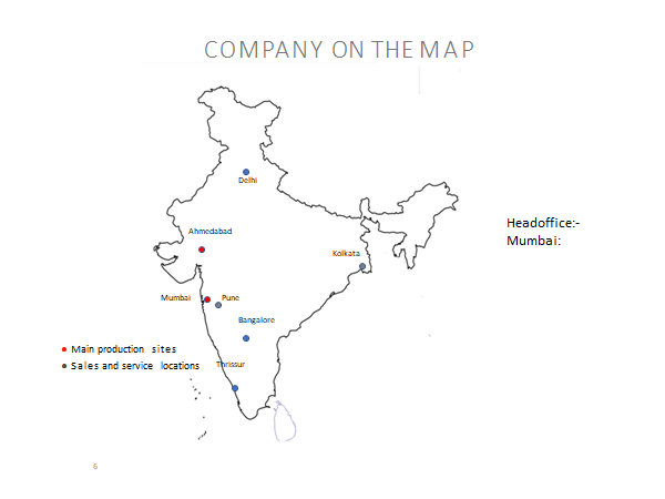 Locations all over Indian Map