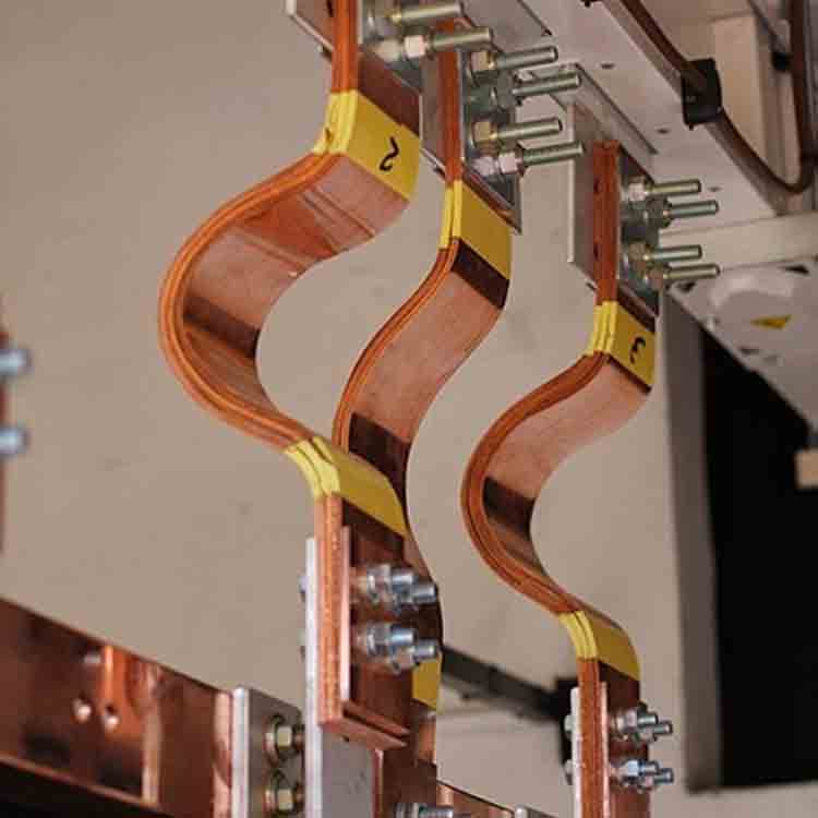 Thick copper busbar installation handling high current