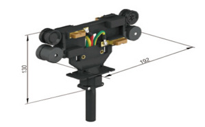 Current collector for a pin jointed busbar