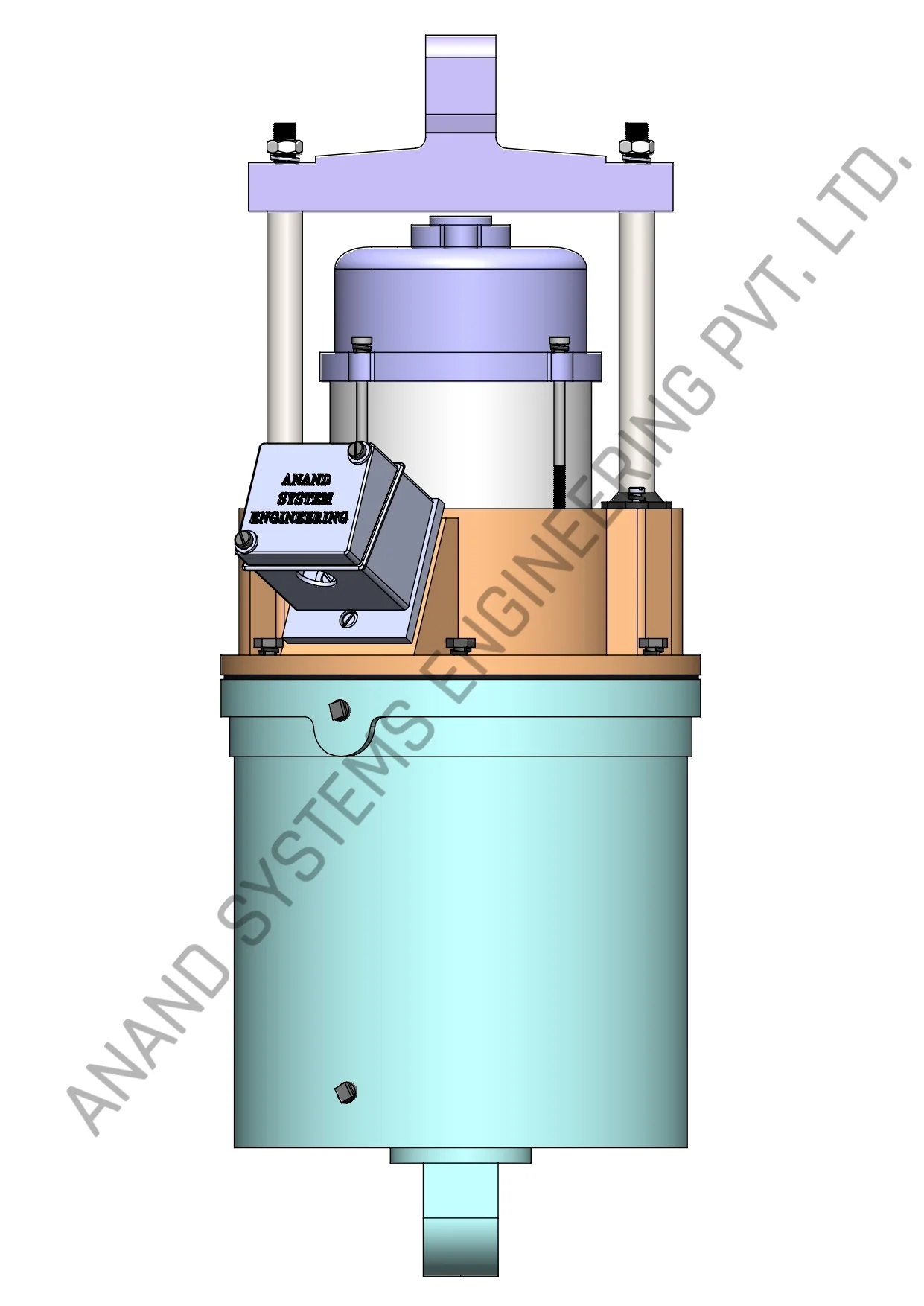 Front view of the 68 Kg Electro Hydraulic Thruster AT-870