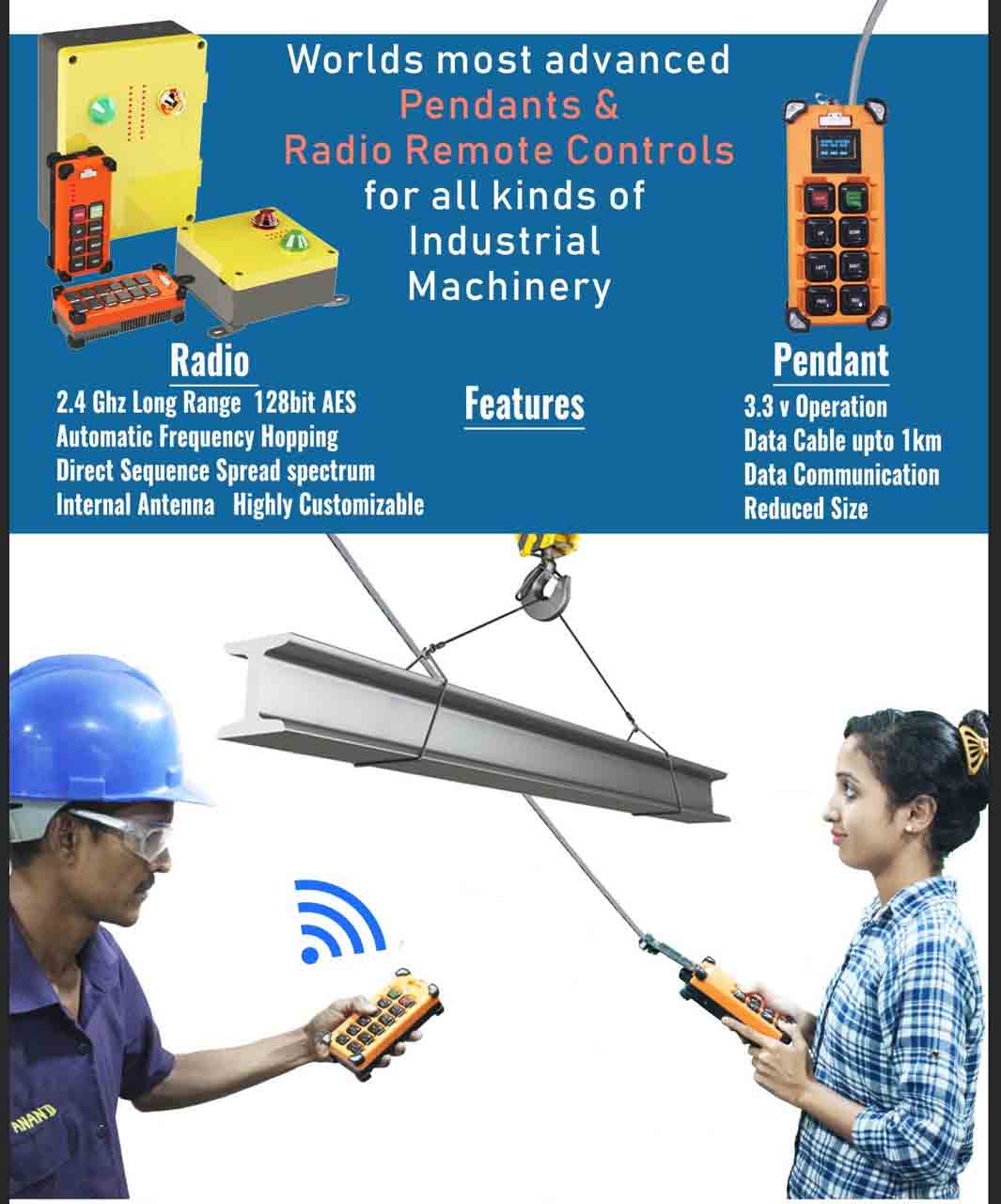 Crane Push Button Pendants vs Radio remote control