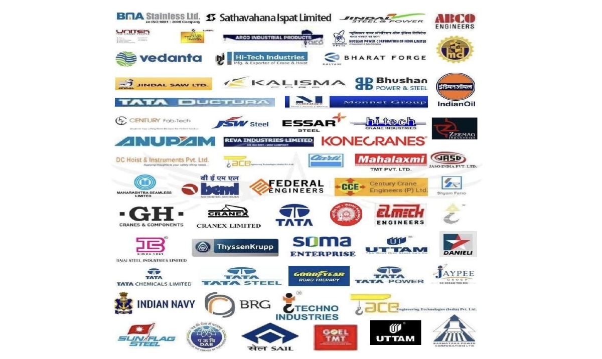 Logos of trusted clients of Anand Systems Engineering including BHEL, Tata, and Thyssenkrupp