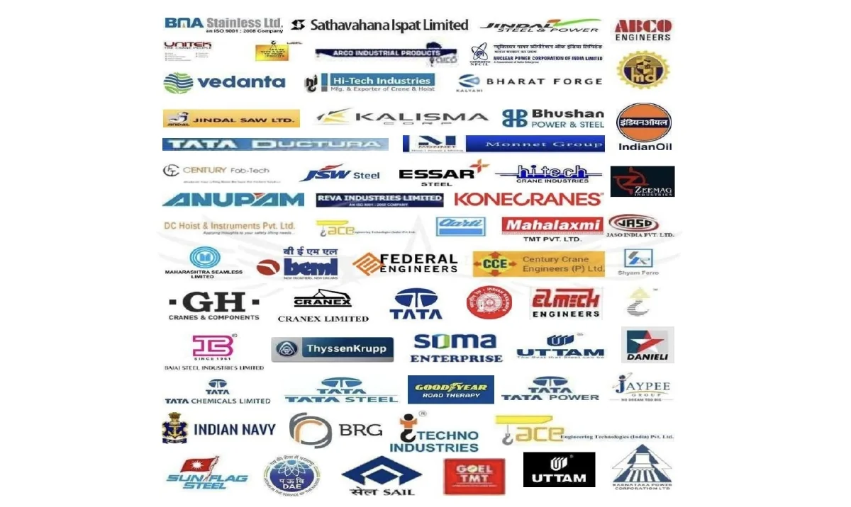 Logos of trusted clients of Anand Systems Engineering including BHEL, Tata, and Thyssenkrupp
