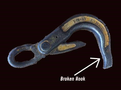 bent hook of an EOT Cranes