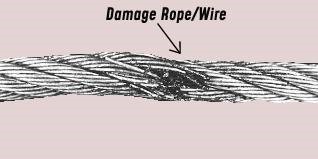 damaged wire rope eot crane