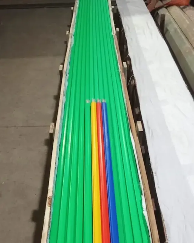 Safelink DSL busbar conductor lengths packed inside an open wooden box