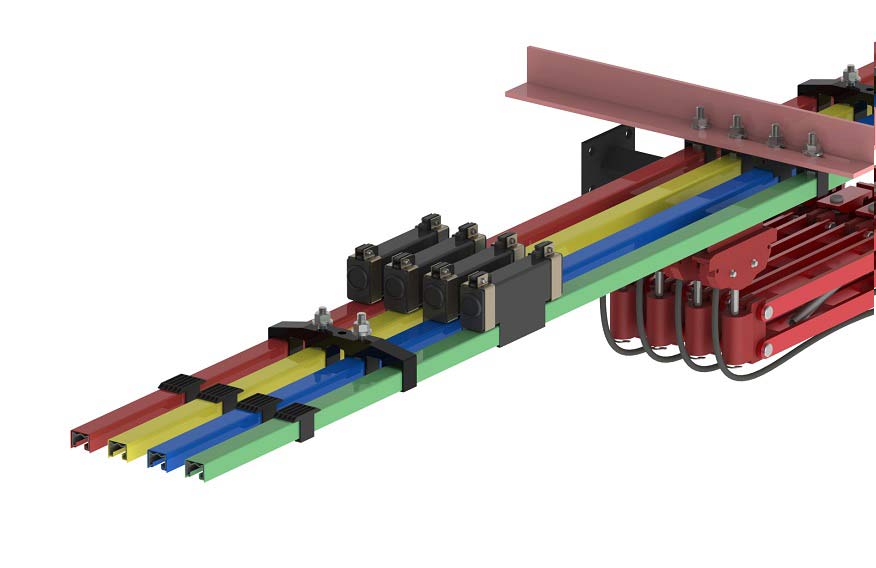 Close-up of a Safelink M-Type DSL Busbar