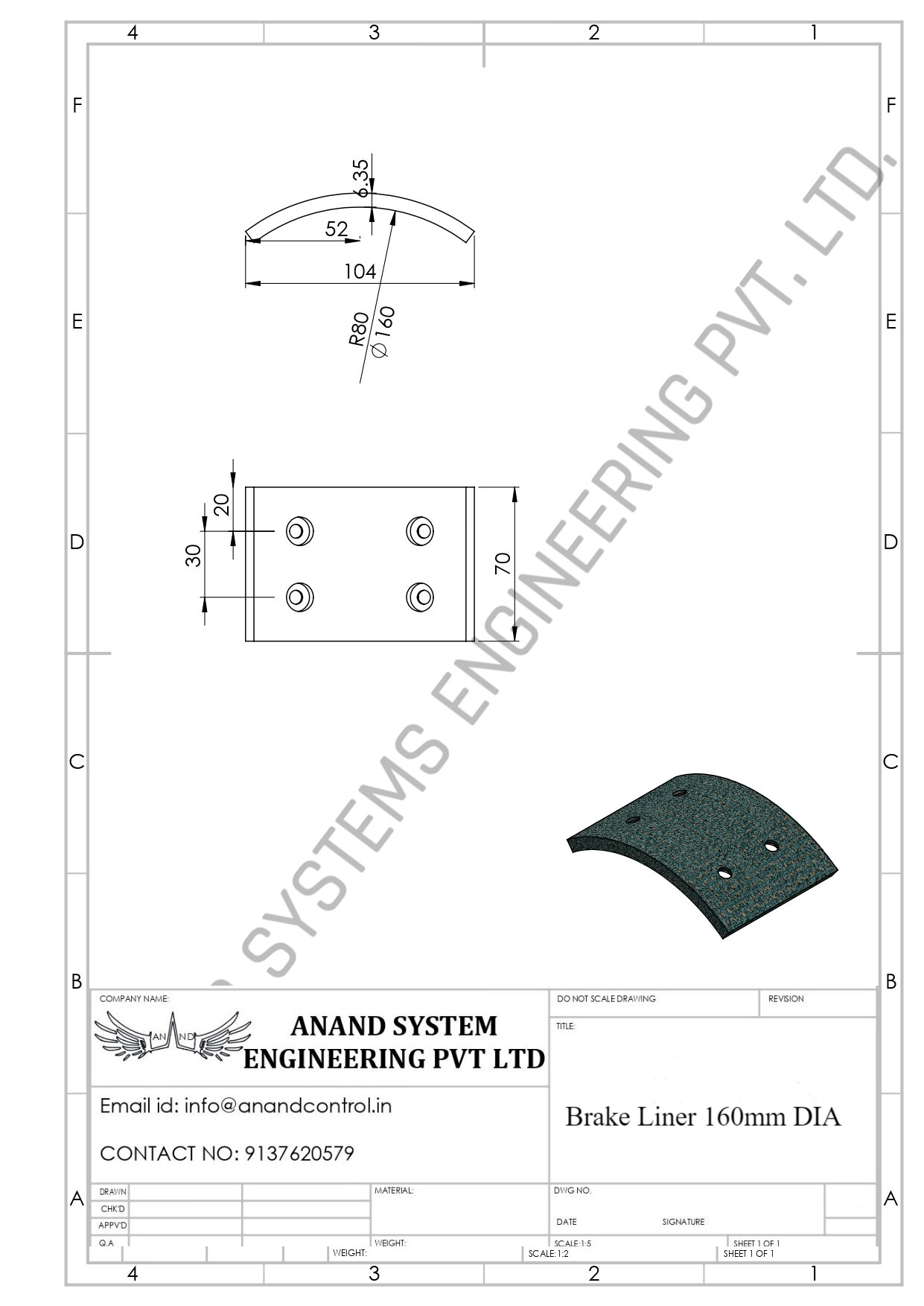 Thruster Brake Shoes