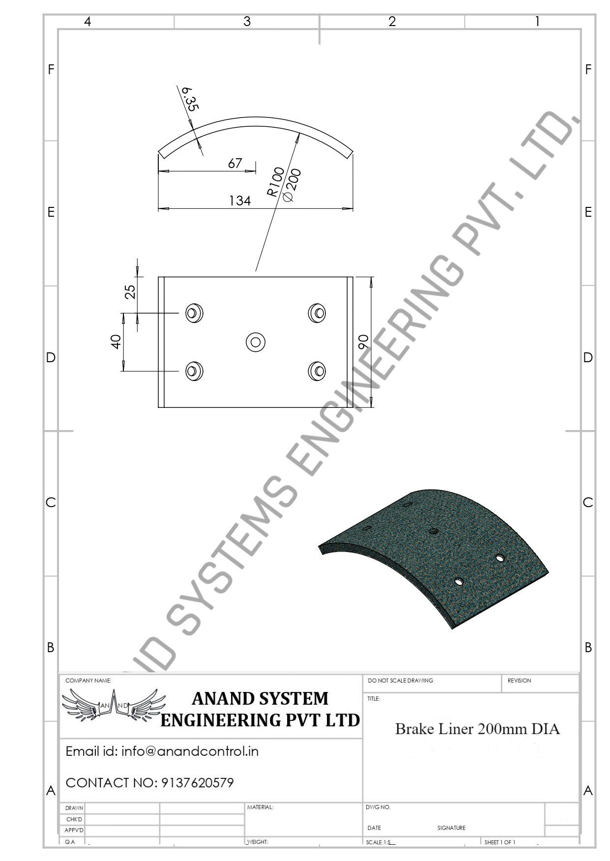 Thruster Brake Shoes