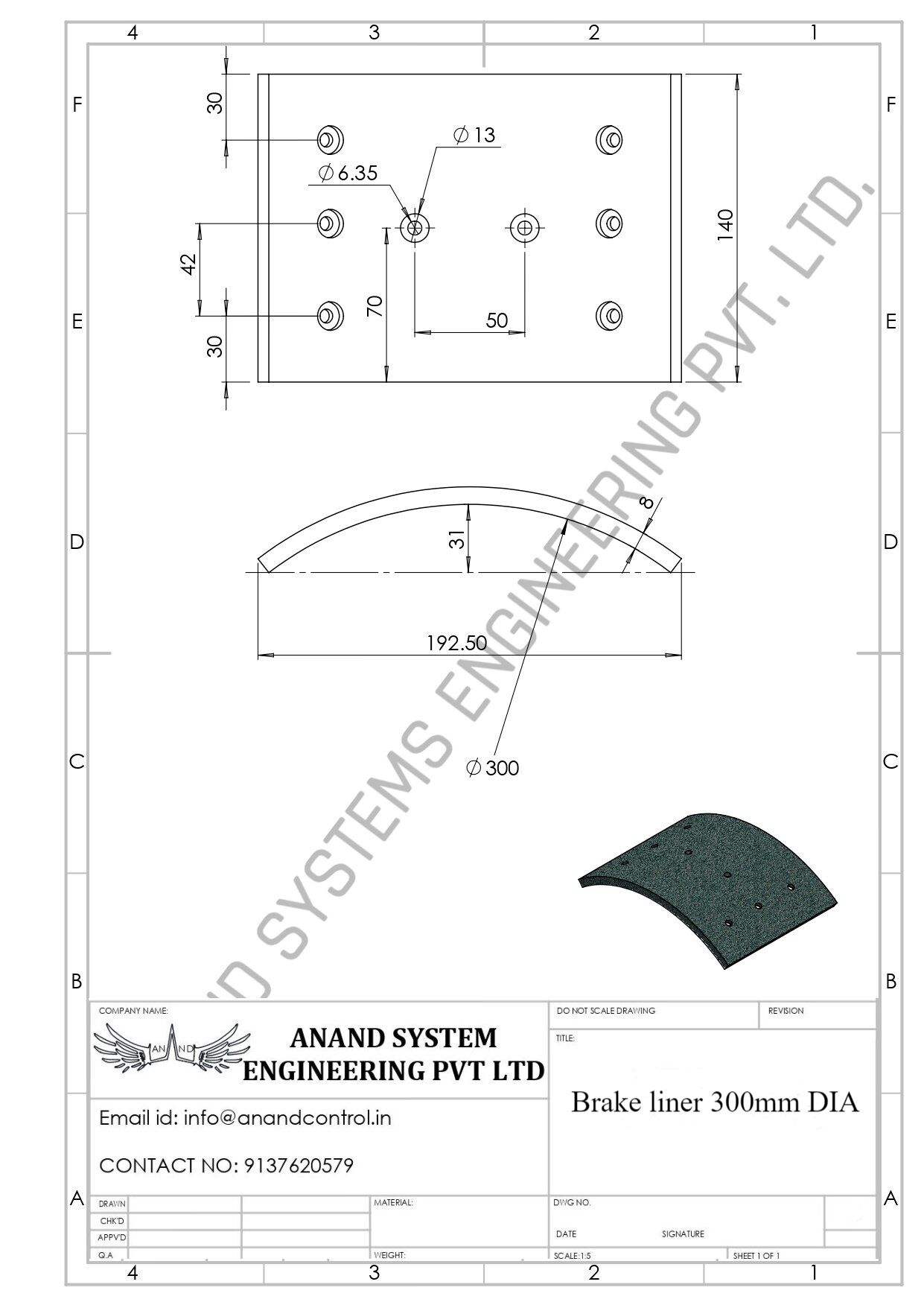 Thruster Brake Shoes