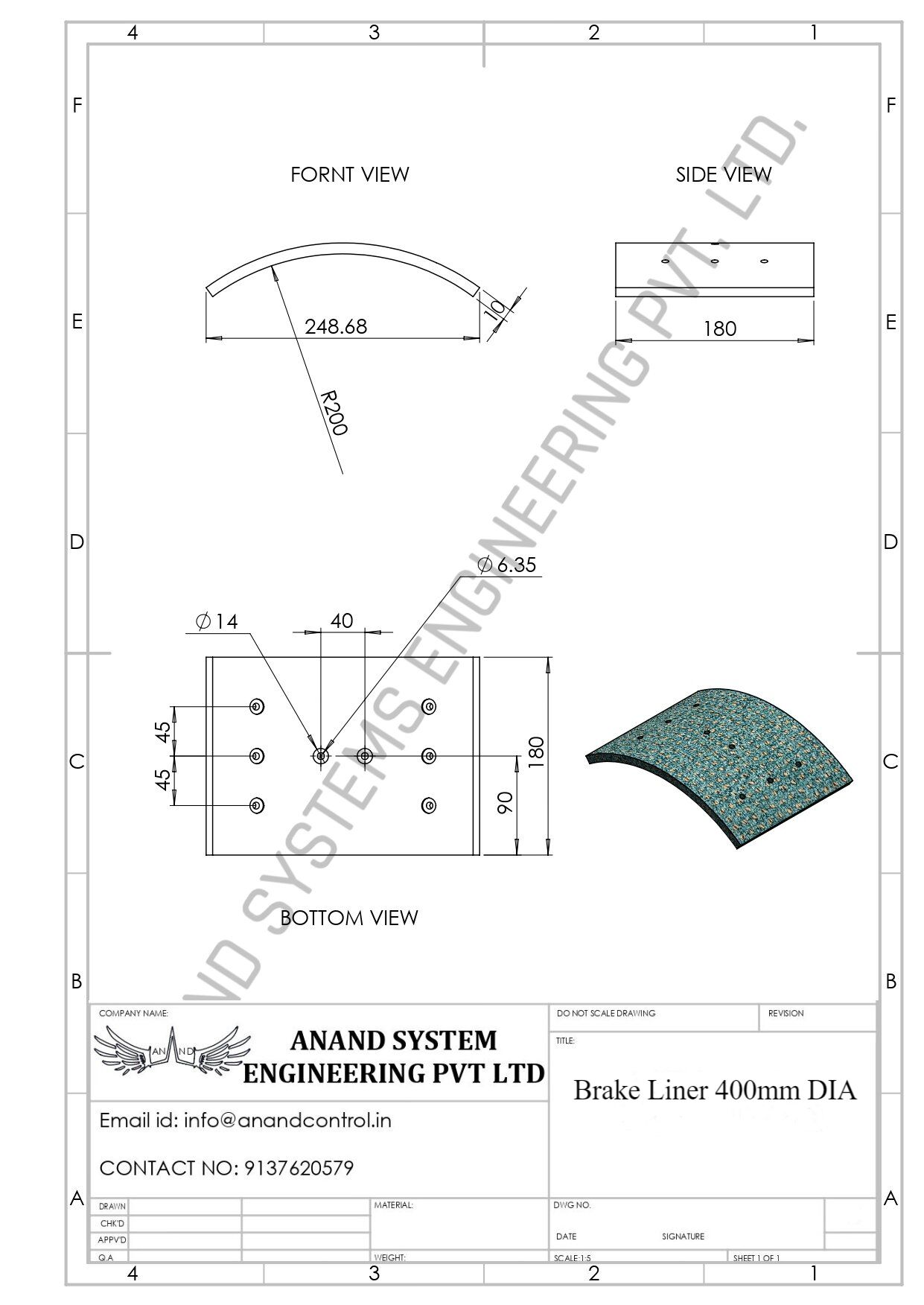 Thruster Brake Shoes