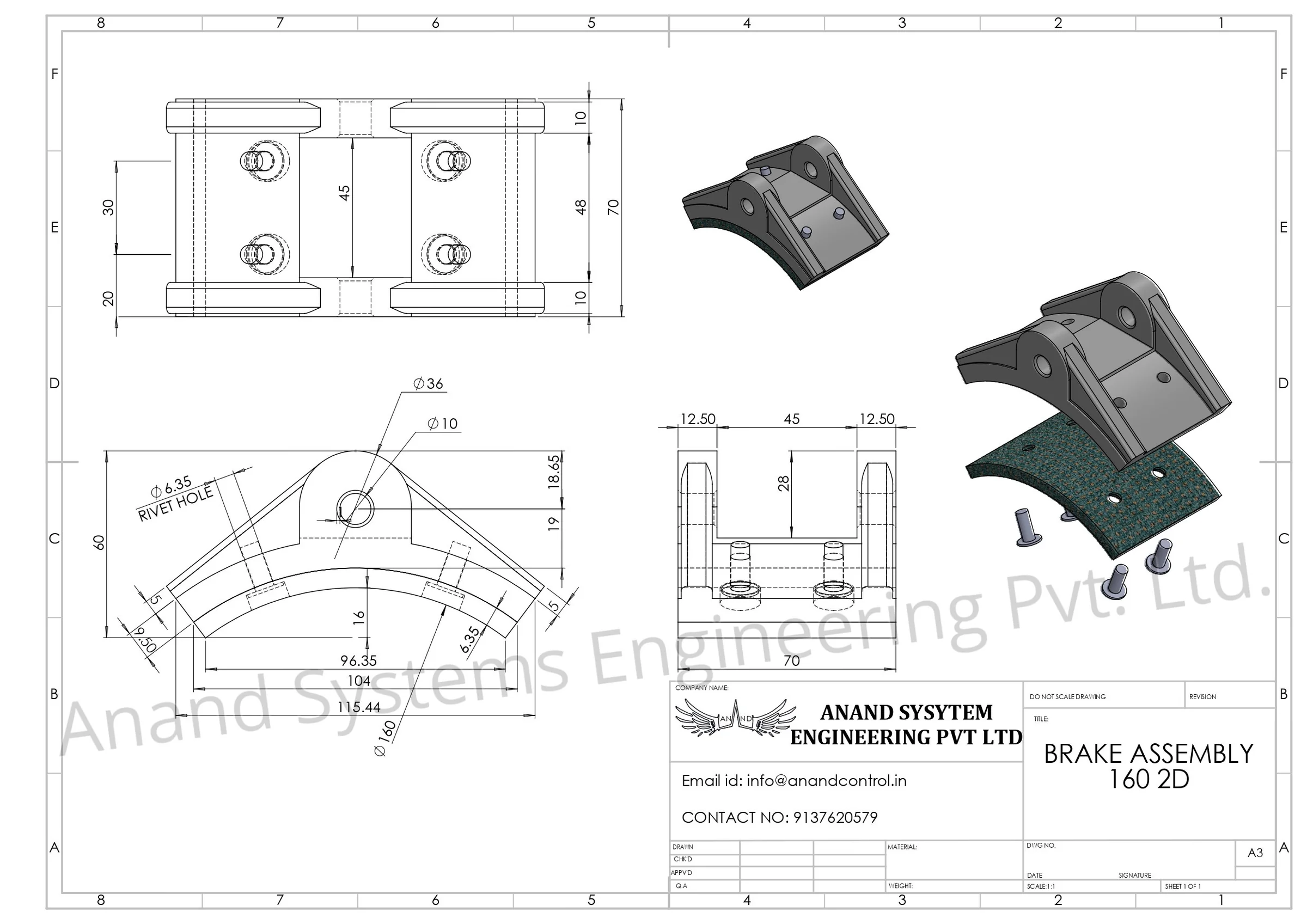 Accesories of pin joint busbar