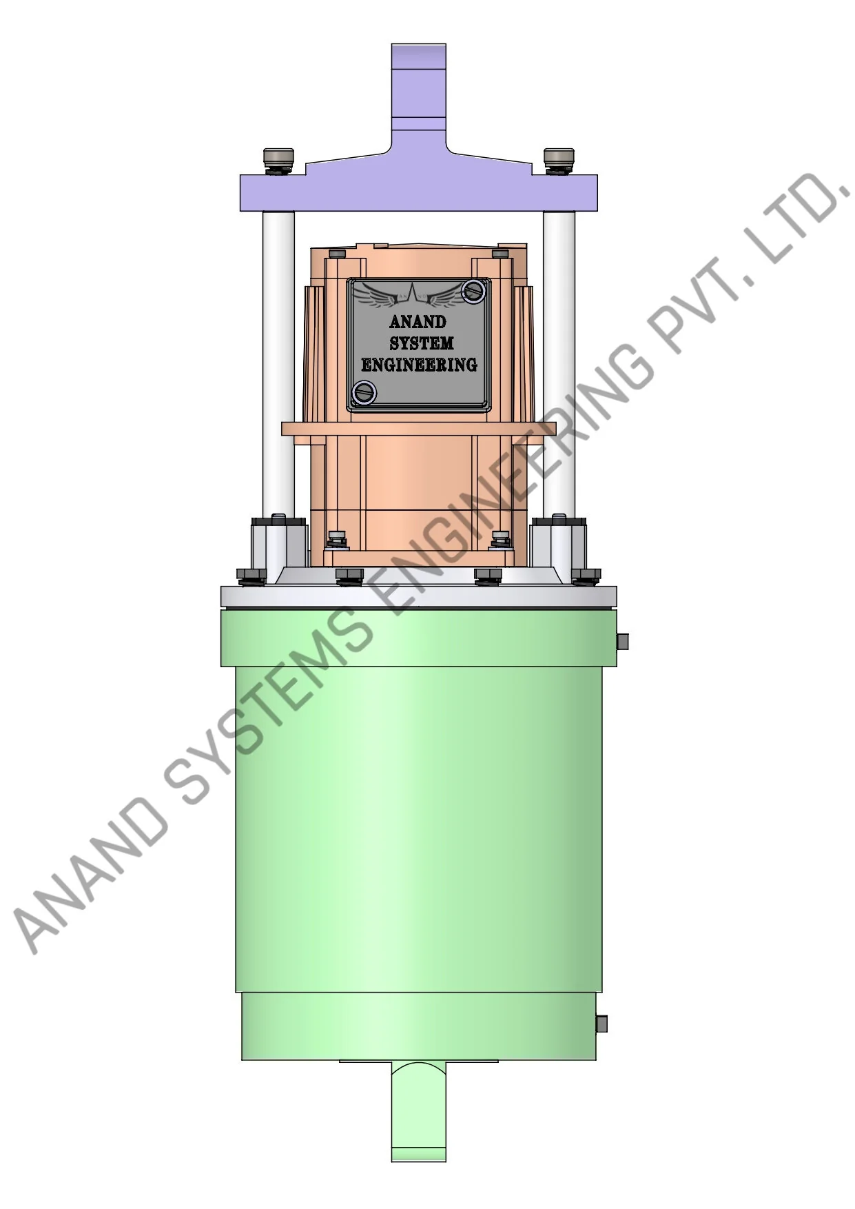 Front view of the 46 Kg Electro Hydraulic Thruster AT-546
