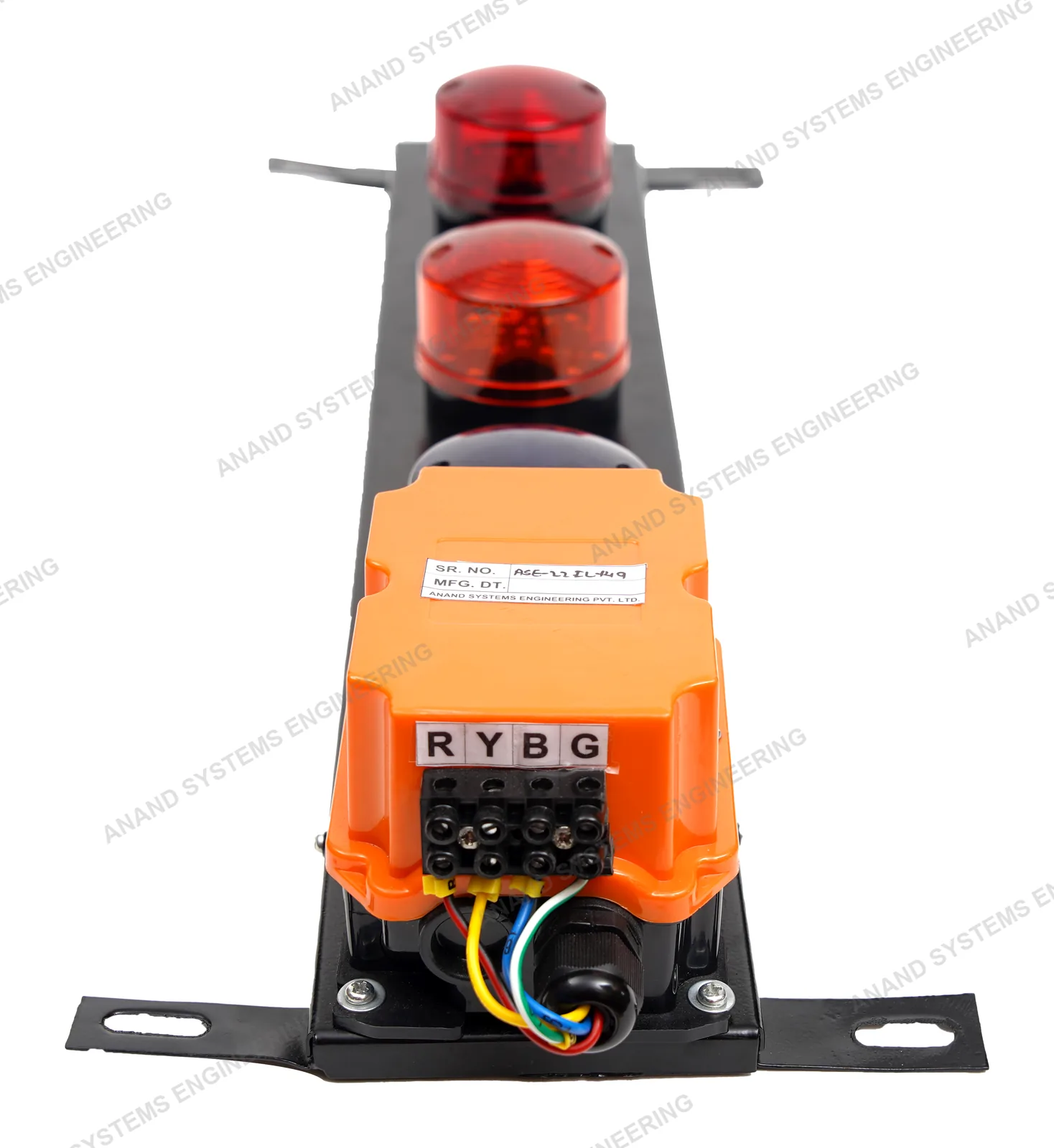 End view of the Anand DSL indicating lamp showing the RYBG terminal enclosure