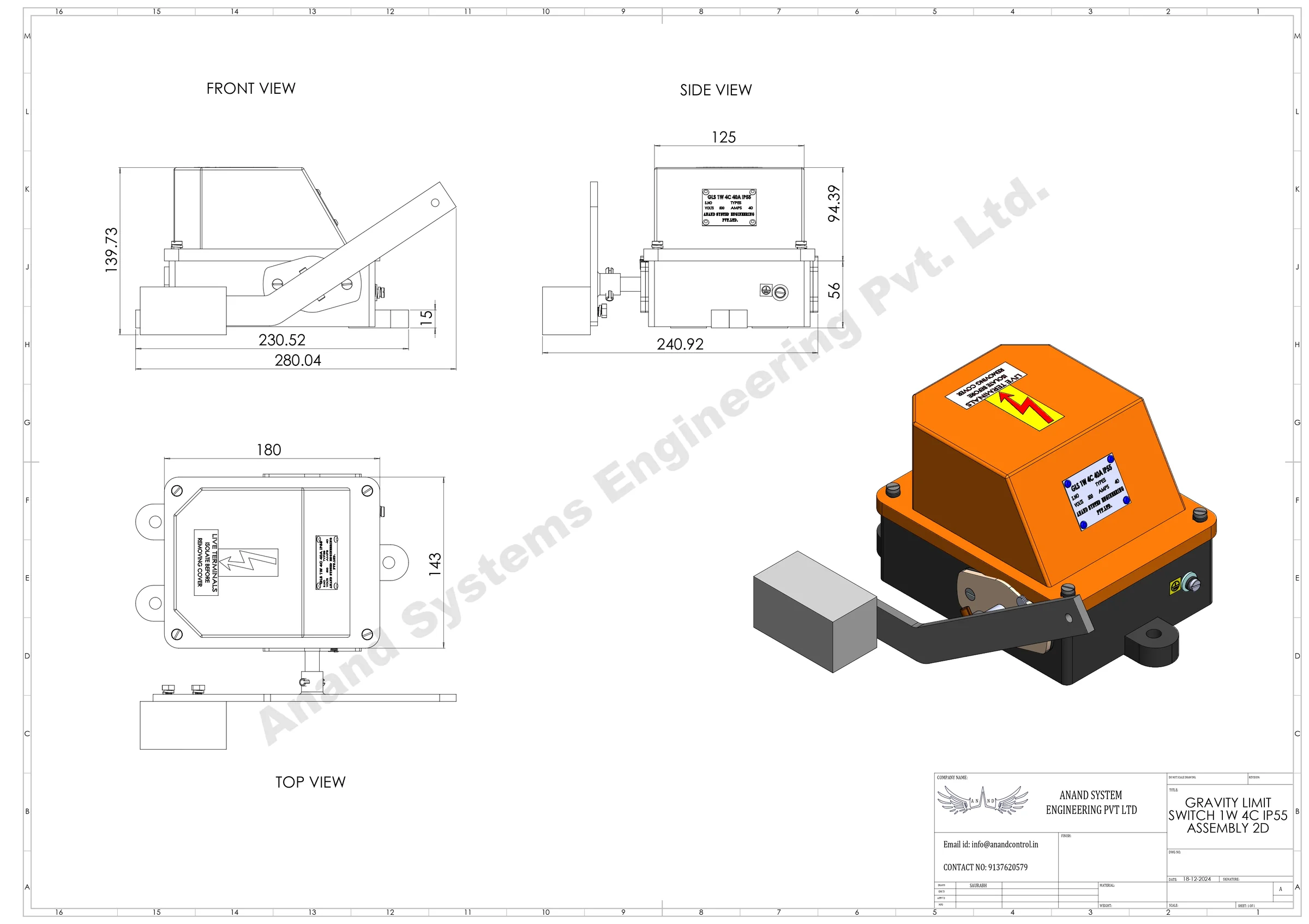 LEVER LIMIT SWITCH