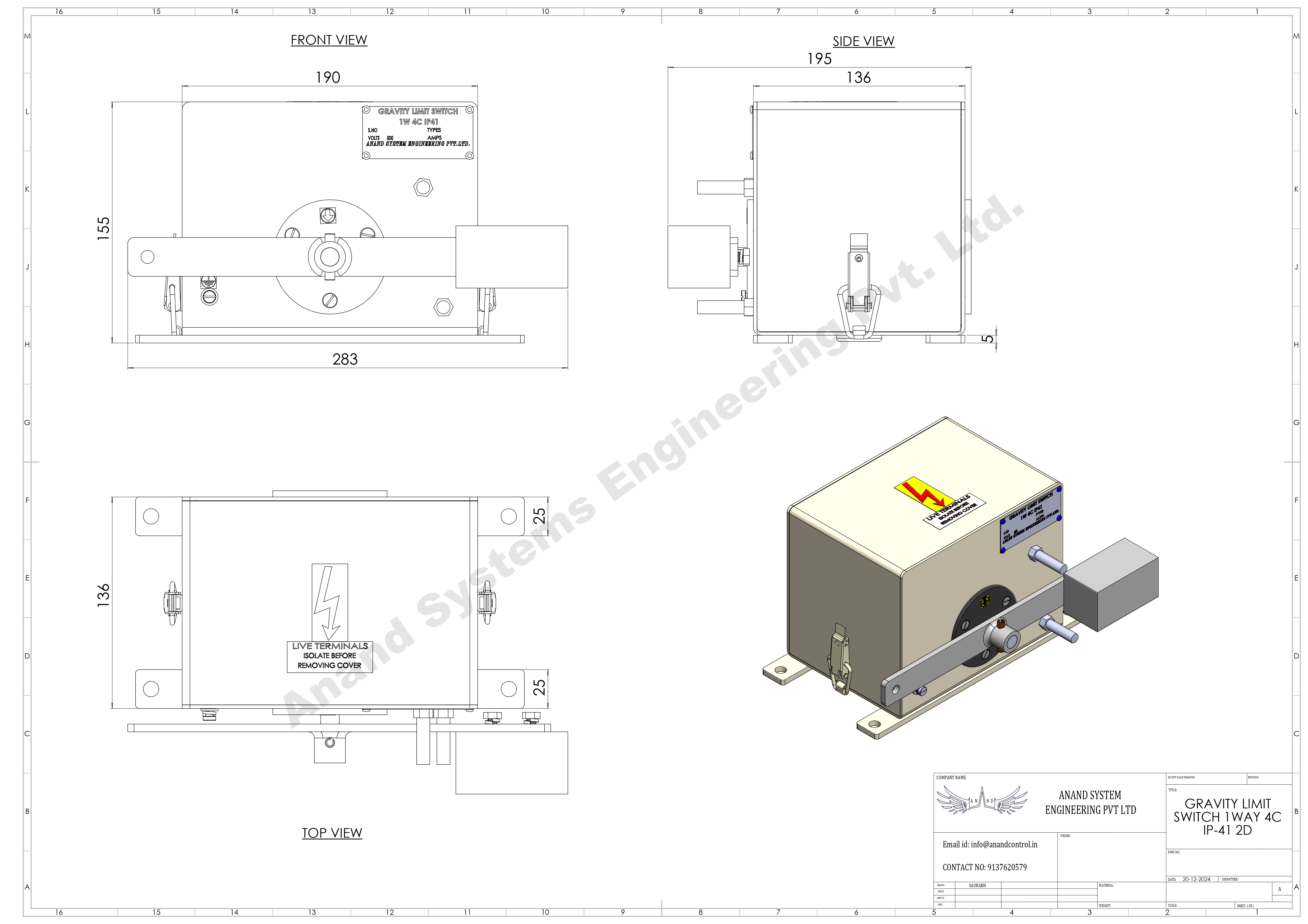 LEVER LIMIT SWITCH