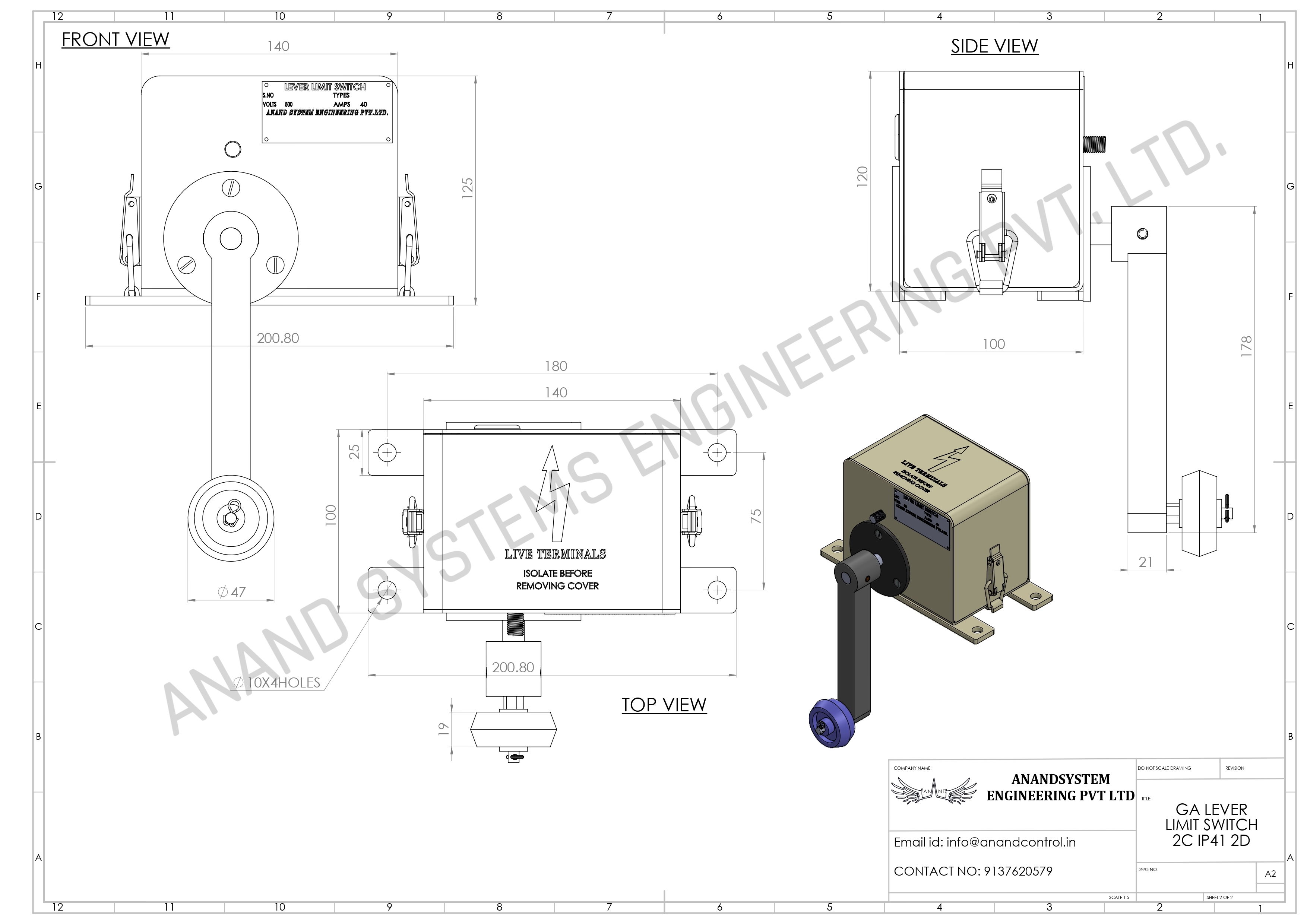 LEVER LIMIT SWITCH