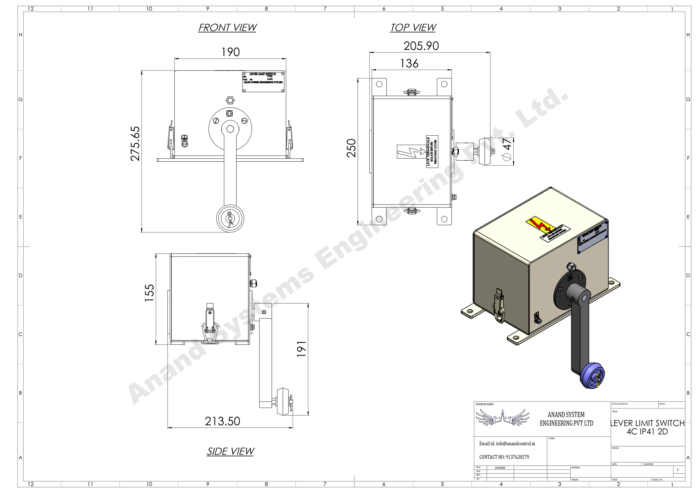 LEVER LIMIT SWITCH