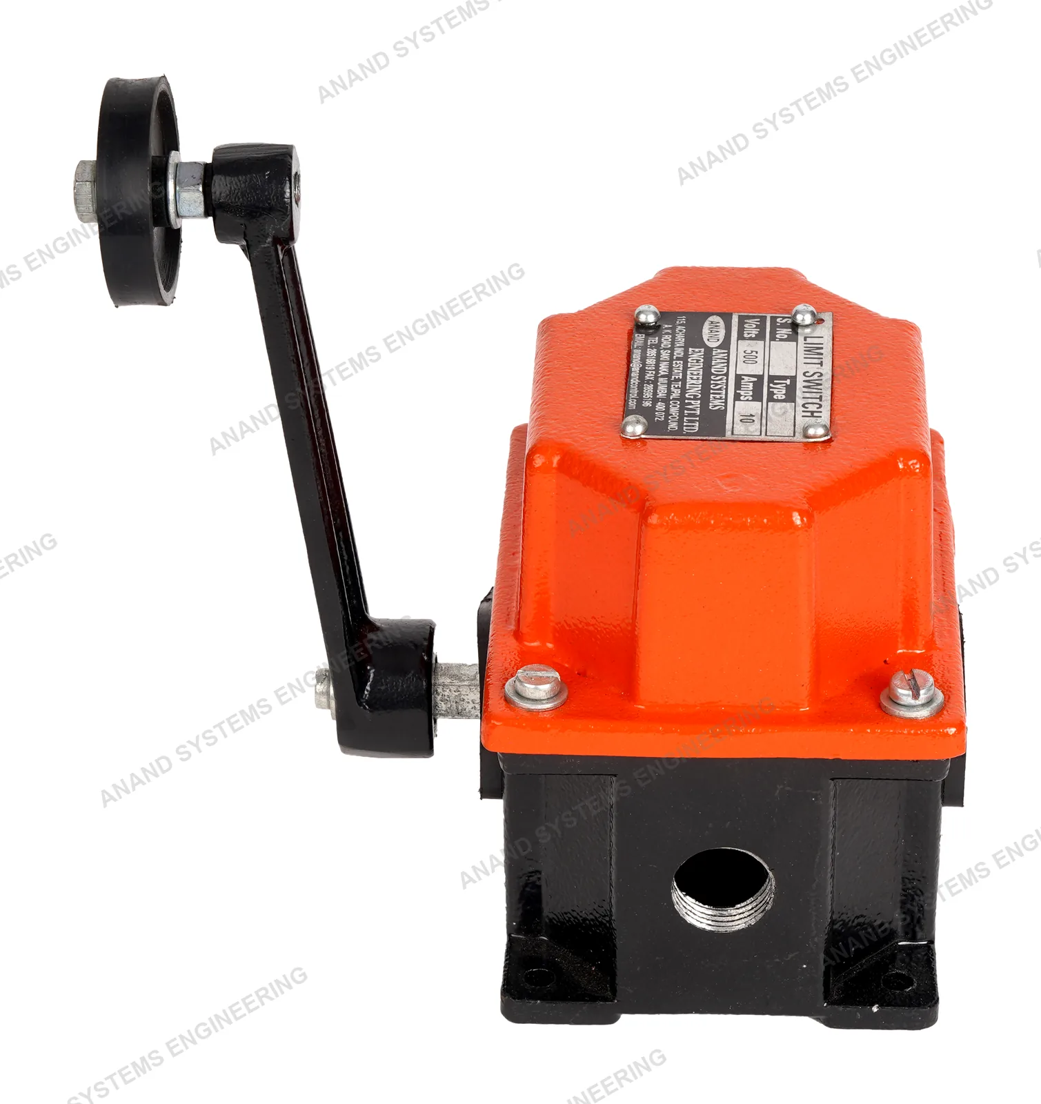 Anand lever limit switch LS/2/SH/2/55-10A front view showing the nameplate