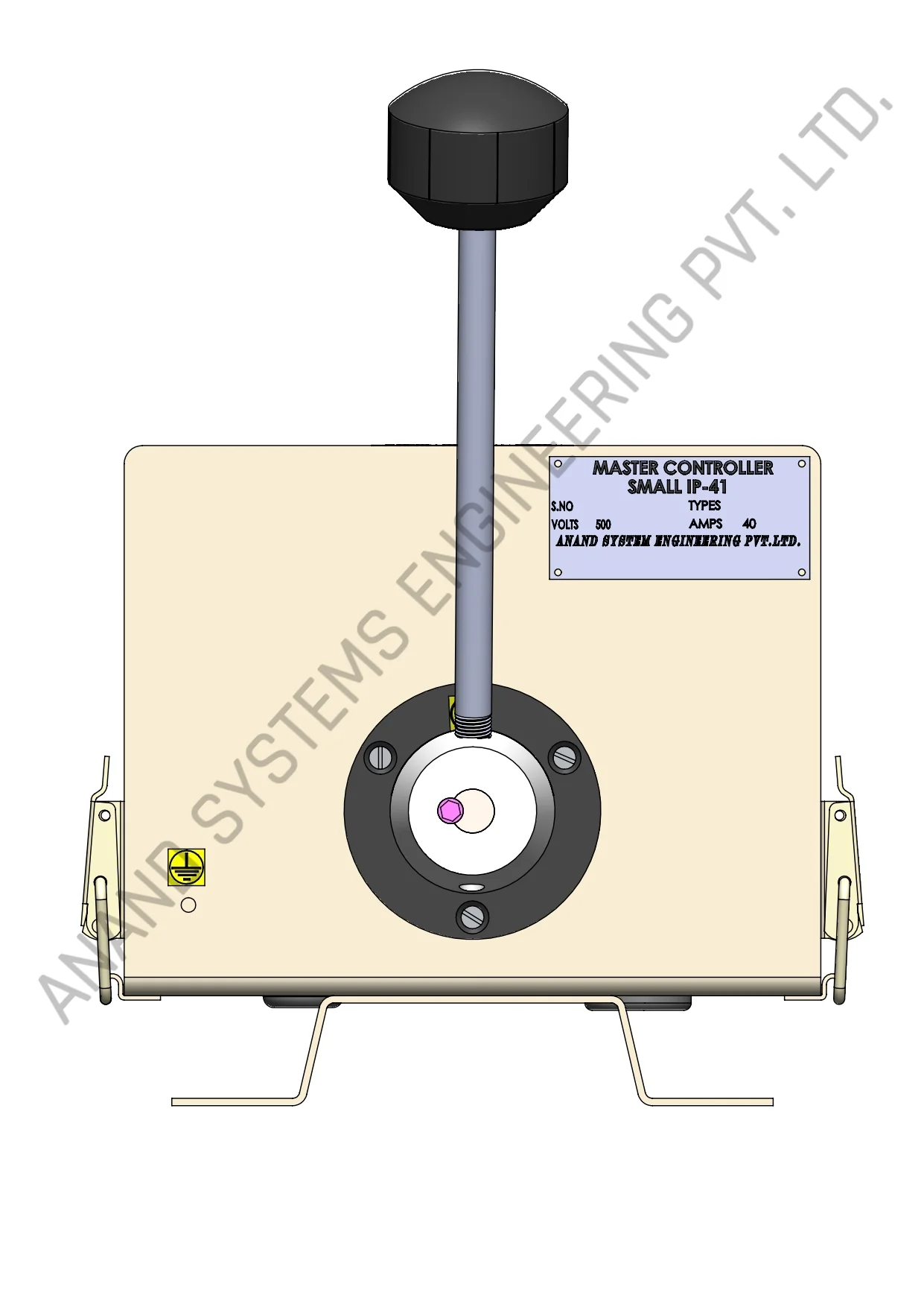 3D view of a compact master controller for EOT cranes, model CM 1/3/IP41