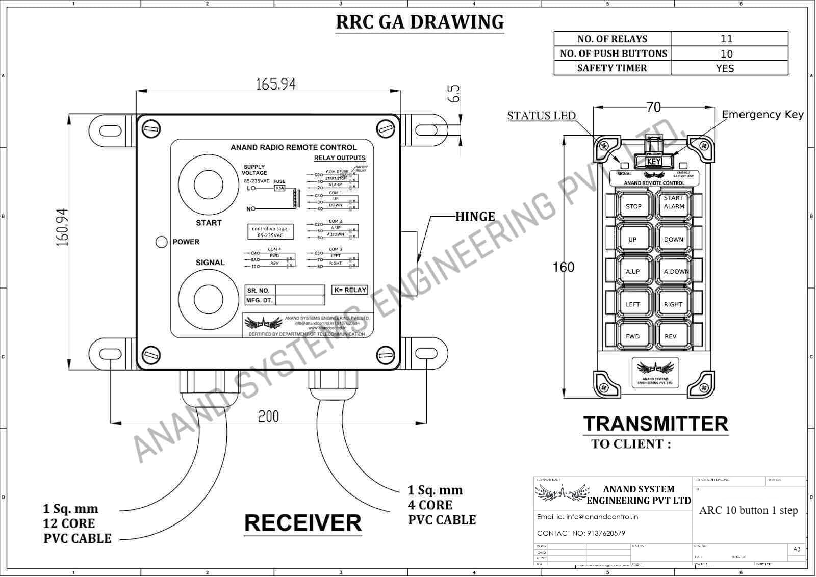 ARC 10 Button 1 Speed GA Drawing