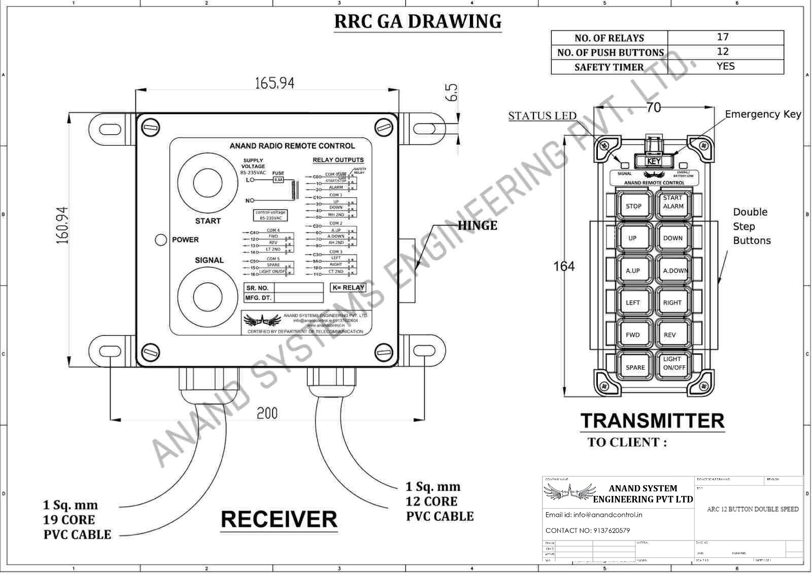 ARC 12 Button 2 Speed GA Drawing