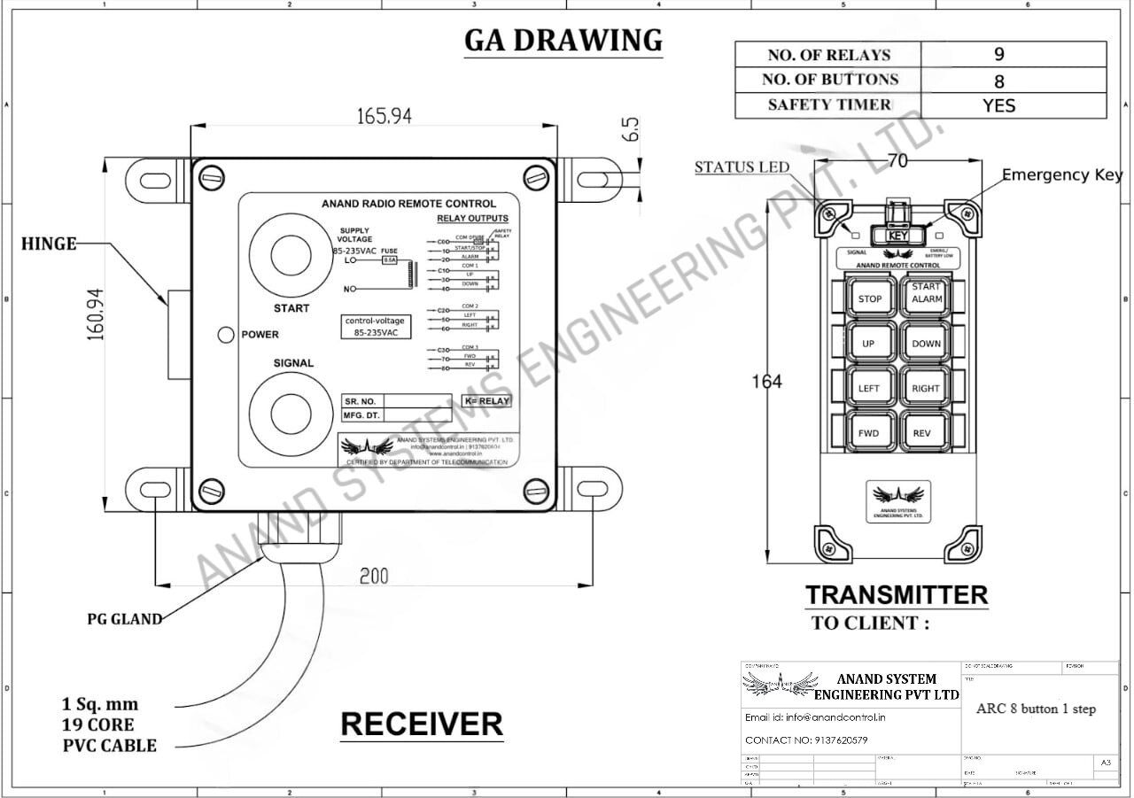 ARC 8 Button 1 Speed GA Drawing
