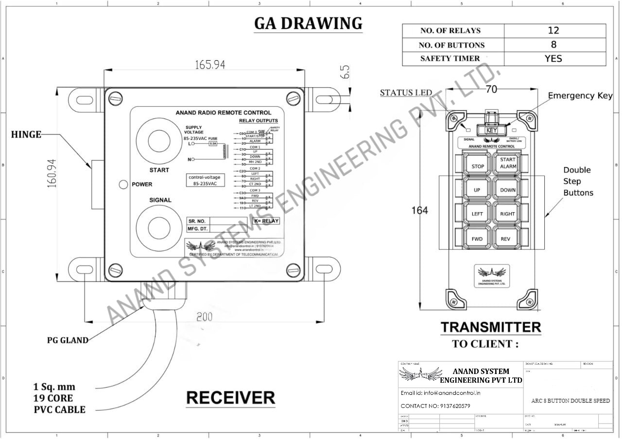ARC 8 Button 2 Speed GA Drawing